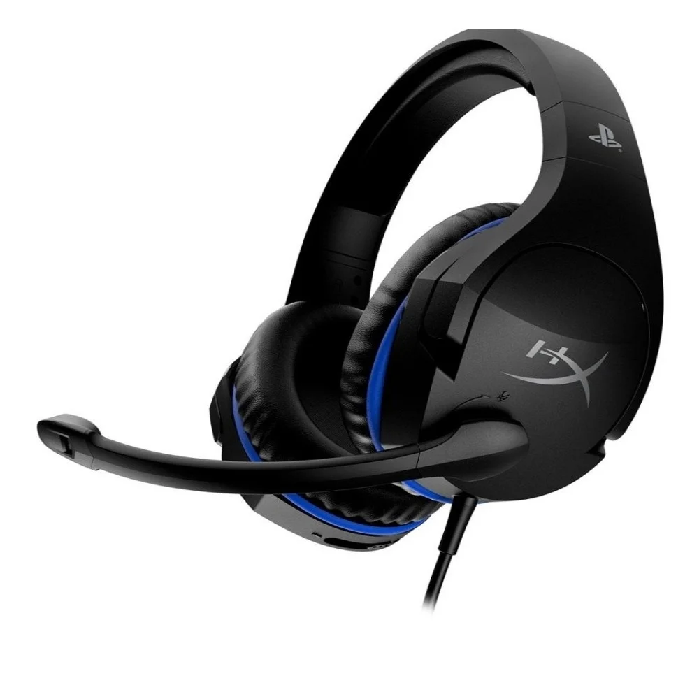 Headset Gamer HyperX Cloud Stinger para PS4 Driver 50mm Cabo 1.3m Preto/Azul HX-HSCSS-BK/AM