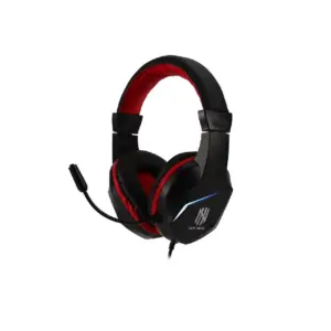 Headset Gamer New Hero Ultron Multiplataforma RGB 3.5mm Drivers 40mm Preto e Vermelho