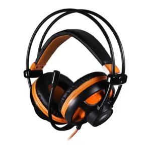 Headset Gamer OEX Argos 7.1 Som Surround USB Preto/Laranja HS417