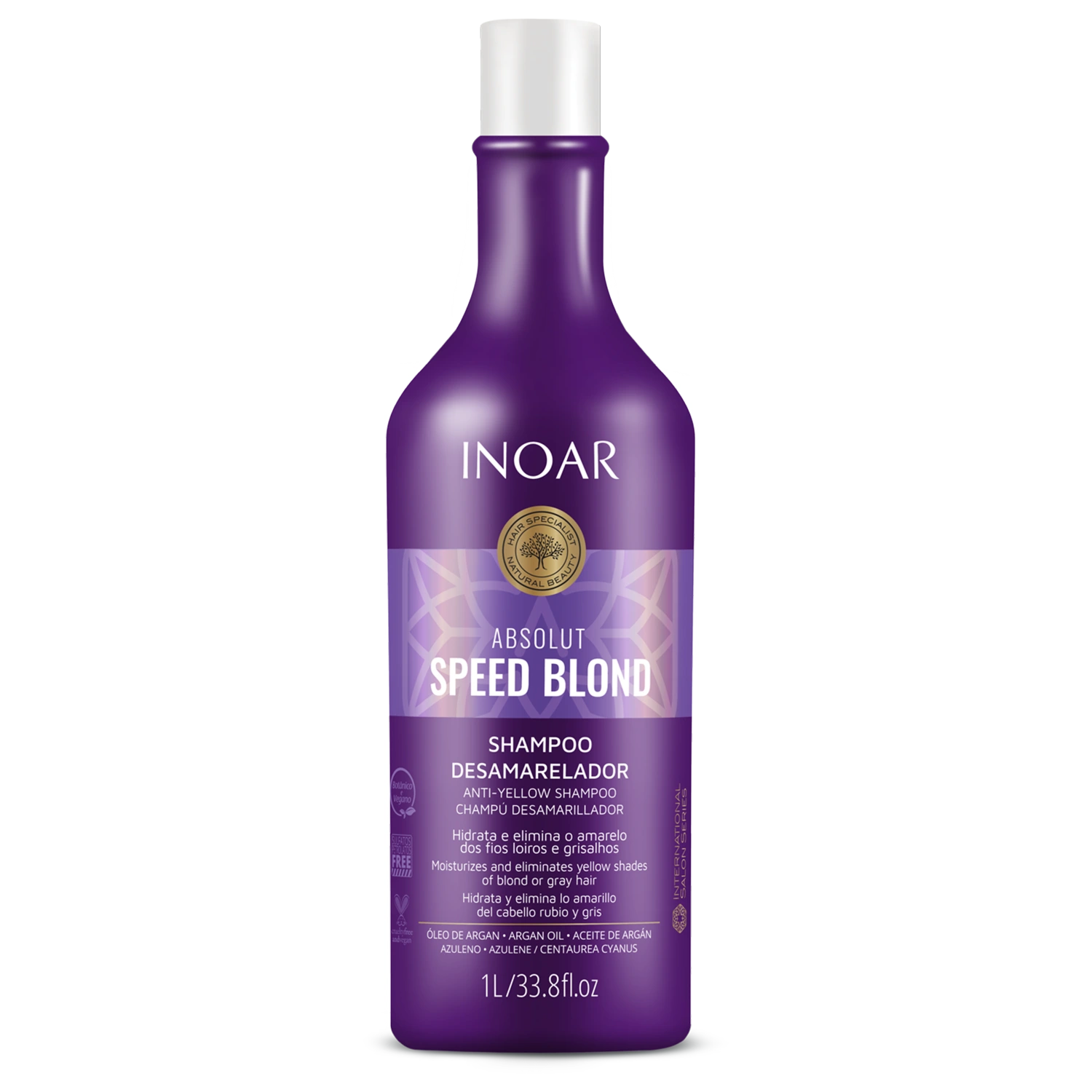 Shampoo Desamarelador Inoar Absolut Speed Blond 1L