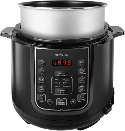 Panela de Pressão Elétrica Kian 5L Preto PPE101