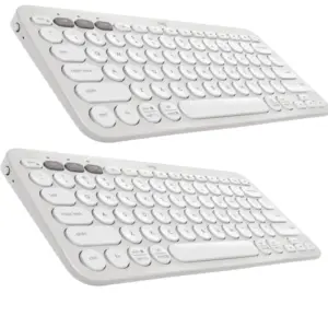 Teclado Bluetooth Logitech Pebble Keys 2 K380s Branco (Kit 2x) Teclado Bluetooth Logitech Pebble Keys 2 K380s Branco (Kit 2x)