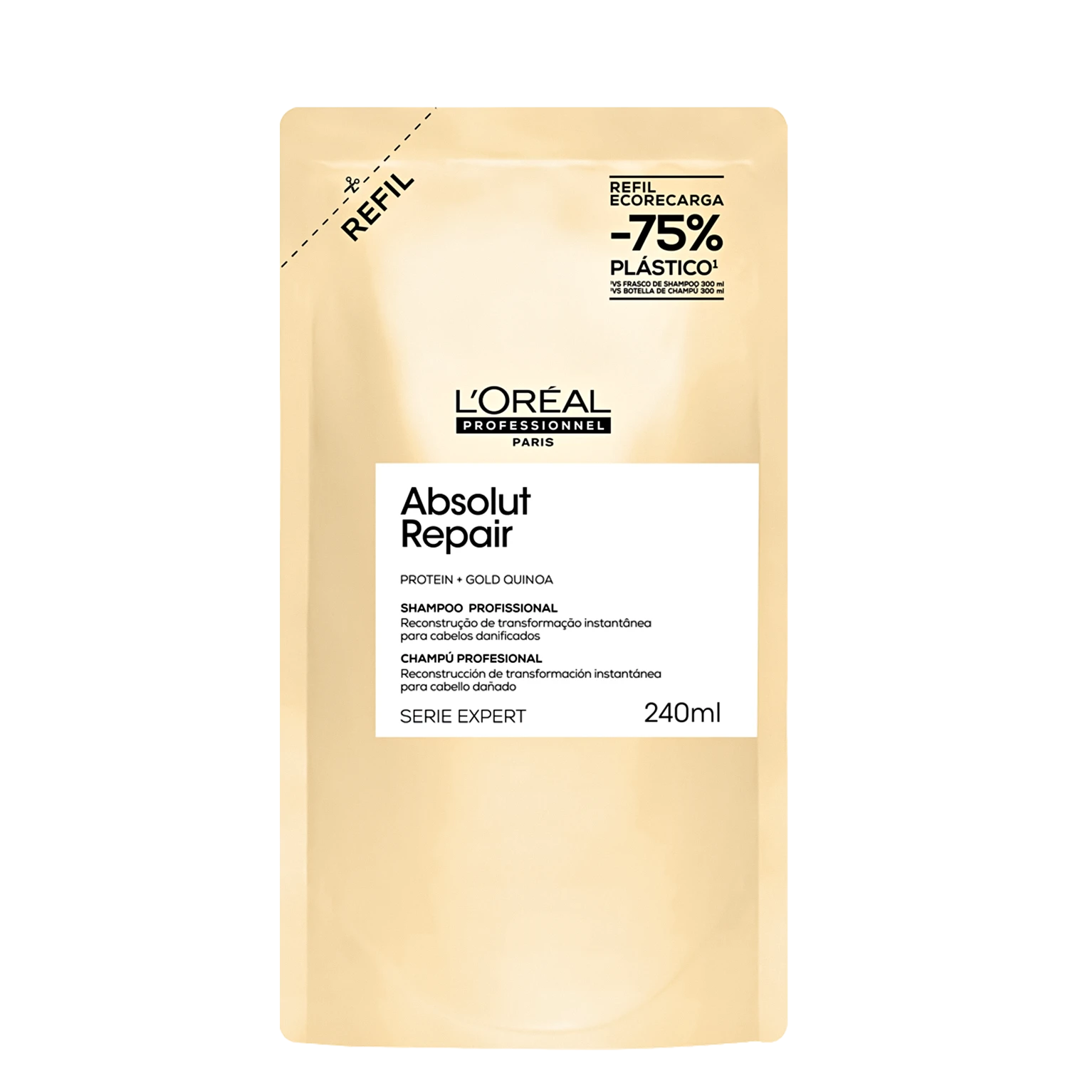 Shampoo L’Oréal Professionnel Serie Expert Absolut Repair Gold Quinoa + Protein Refil 240ml