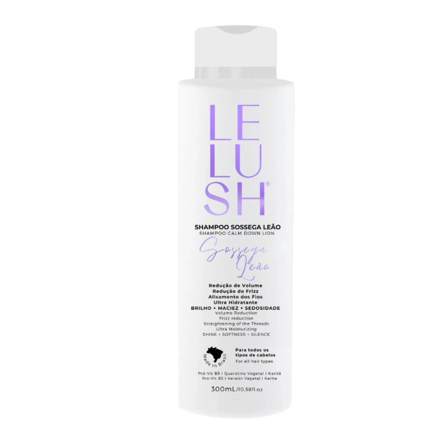 Shampoo LeKéfir Cosméticos Lelush Sossega Leão 300ml