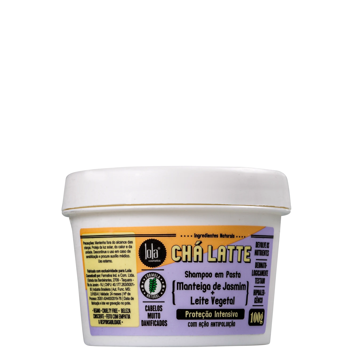Shampoo Lola Cosmetics Chá Latte Manteiga de Jasmim + Leite Vegetal 100g