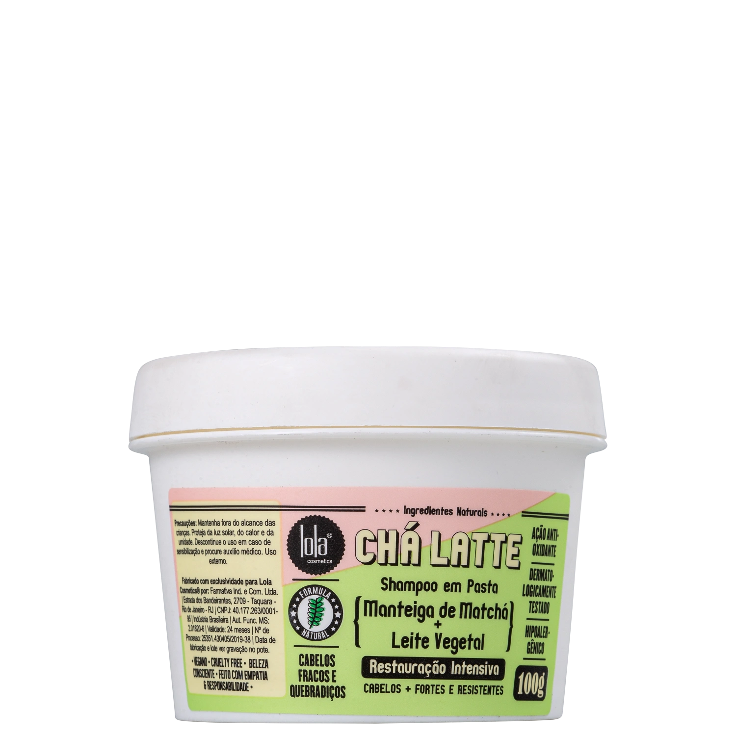 Shampoo Lola Cosmetics Chá Latte Manteiga de Matchá + Leite Vegetal 100g