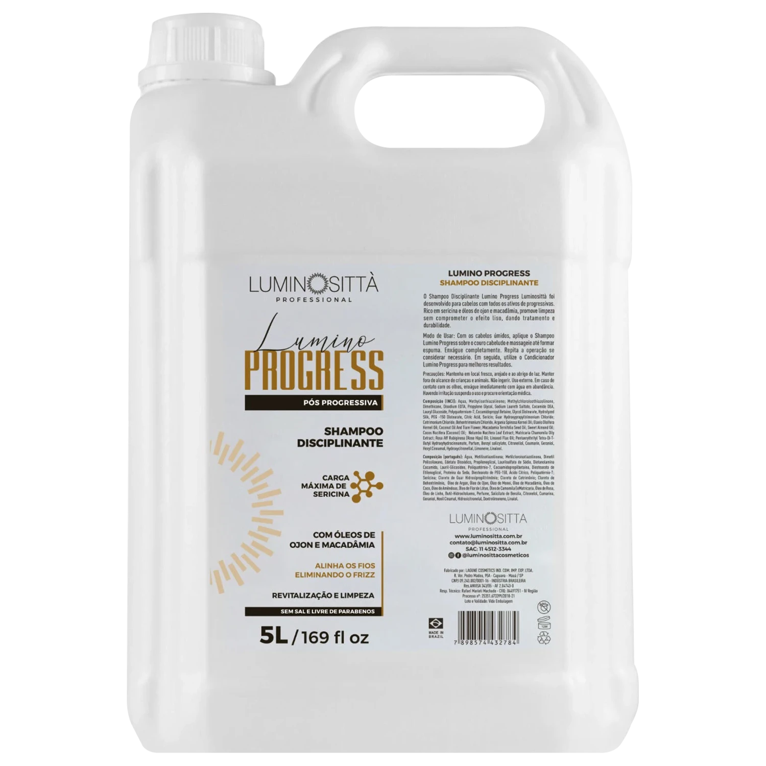 Shampoo Pós-Progressiva Luminosittà Professional Progress 5L