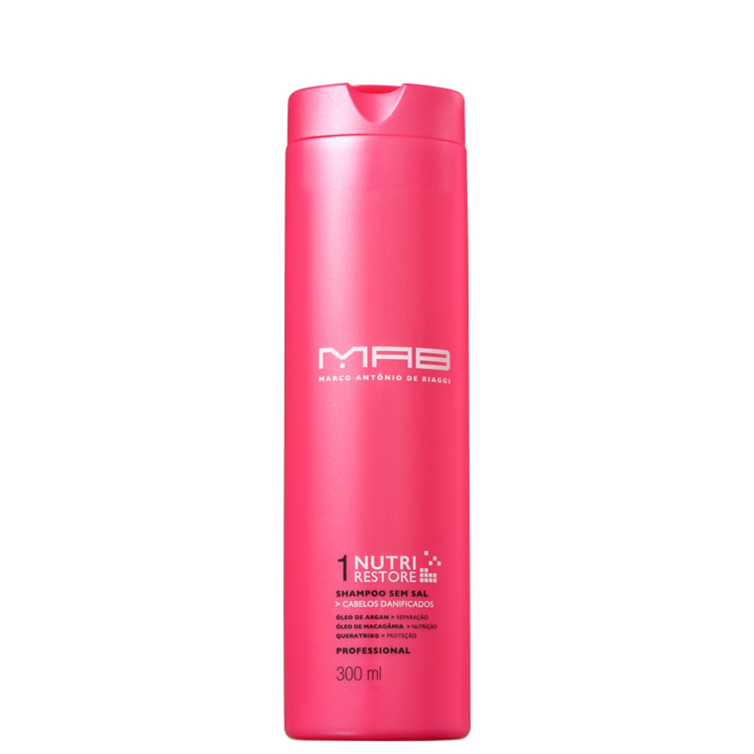 Shampoo MAB Marco Antônio de Biaggi Nutri Restore Sem Sal 300ml
