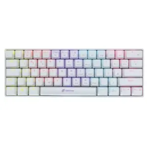 Teclado Mecânico OEX Ziggy Mini Gamer LED Rainbow Switch Outemu Red ABNT Branco TC607 Teclado Mecânico OEX Ziggy Mini Gamer LED Rainbow Switch Outemu Red ABNT Branco TC607