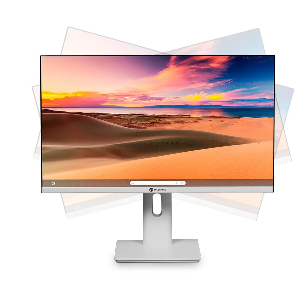 Monitor LED Goldentec 23.8″ Full HD 120Hz Pivot Rotativo Branco