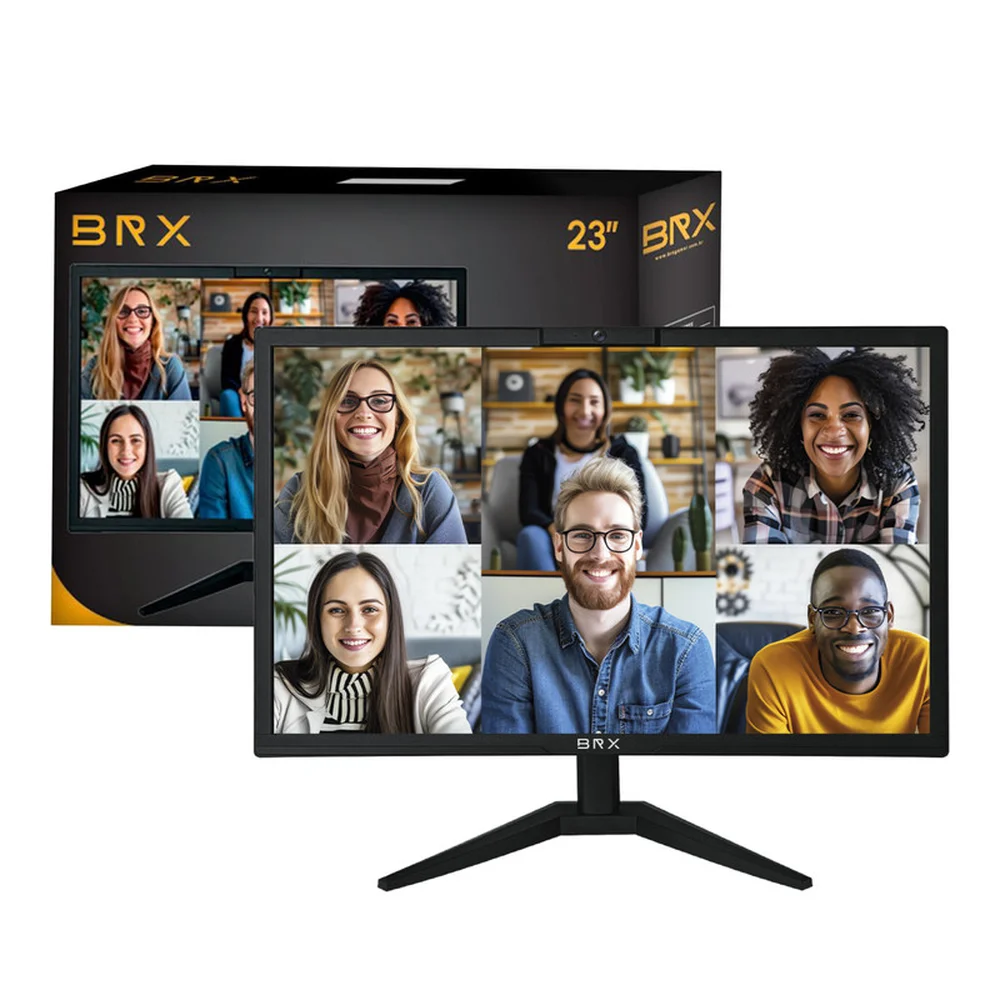 Monitor LED BRX 23″ com Webcam e Microfone