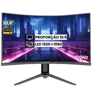 Monitor Gamer Curvo Bluecase Eras 23.8″ Full HD VA 100Hz BM24FFD4GC Monitor Gamer Curvo Bluecase Eras 23.8″ Full HD VA 100Hz BM24FFD4GC