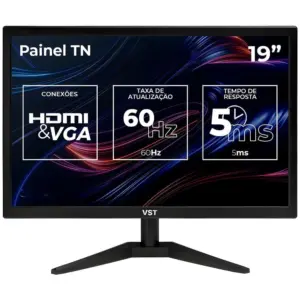 Monitor LED VST 19″ HD 60Hz 5ms VST19-BL01 Monitor LED VST 19″ HD 60Hz 5ms VST19-BL01