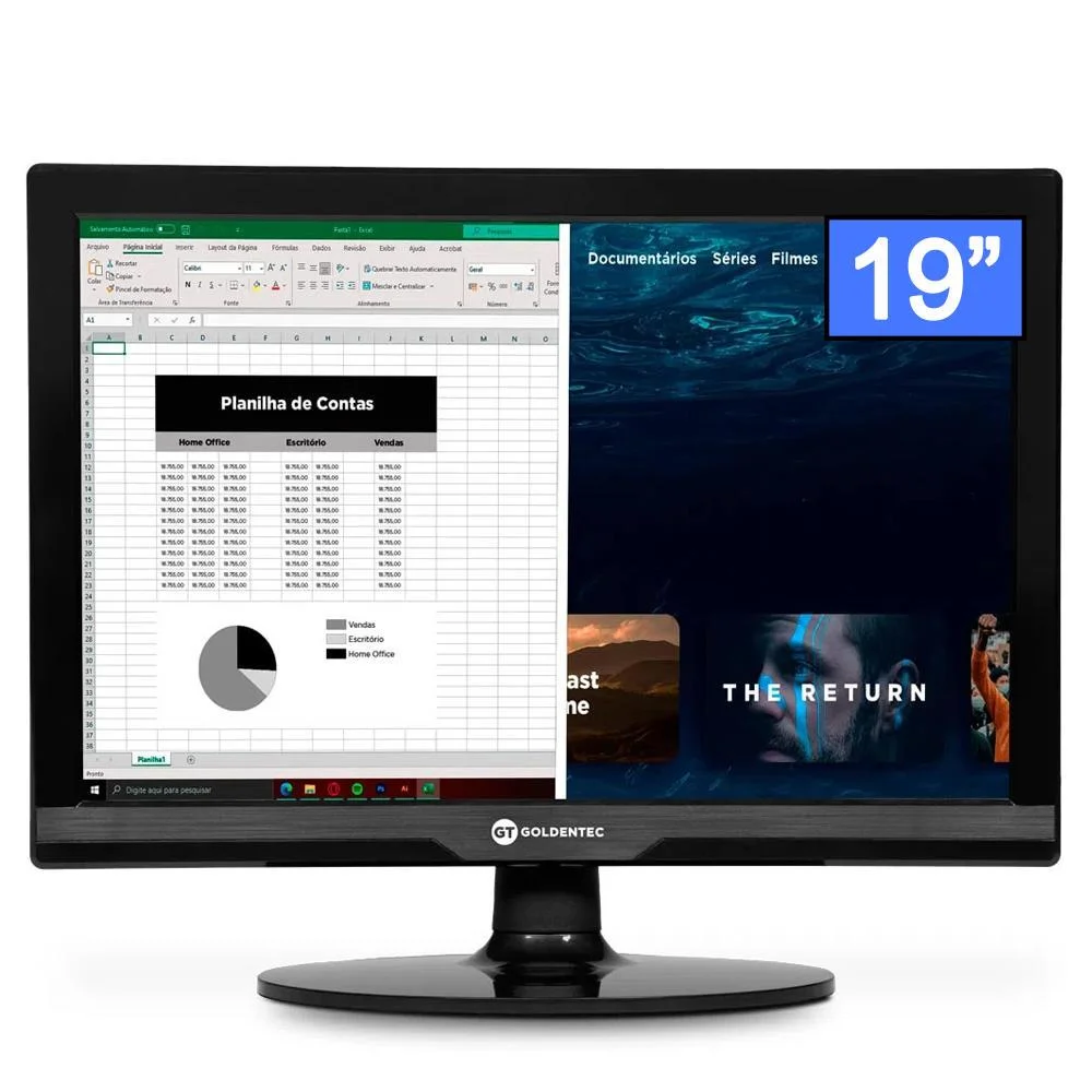 Monitor LED Goldentec 19″ HD 46189