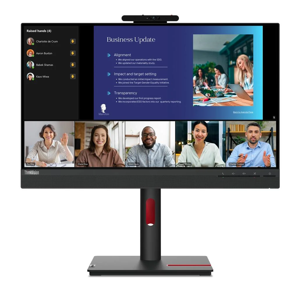 Monitor Profissional Lenovo ThinkVision 23.8″ Full HD com Webcam T24v-30