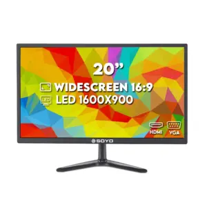 Monitor Soyo 20″ HD+ (1600×900) 75Hz 5ms LED Widescreen SM200-L02 Monitor Soyo 20″ HD+ (1600×900) 75Hz 5ms LED Widescreen SM200-L02