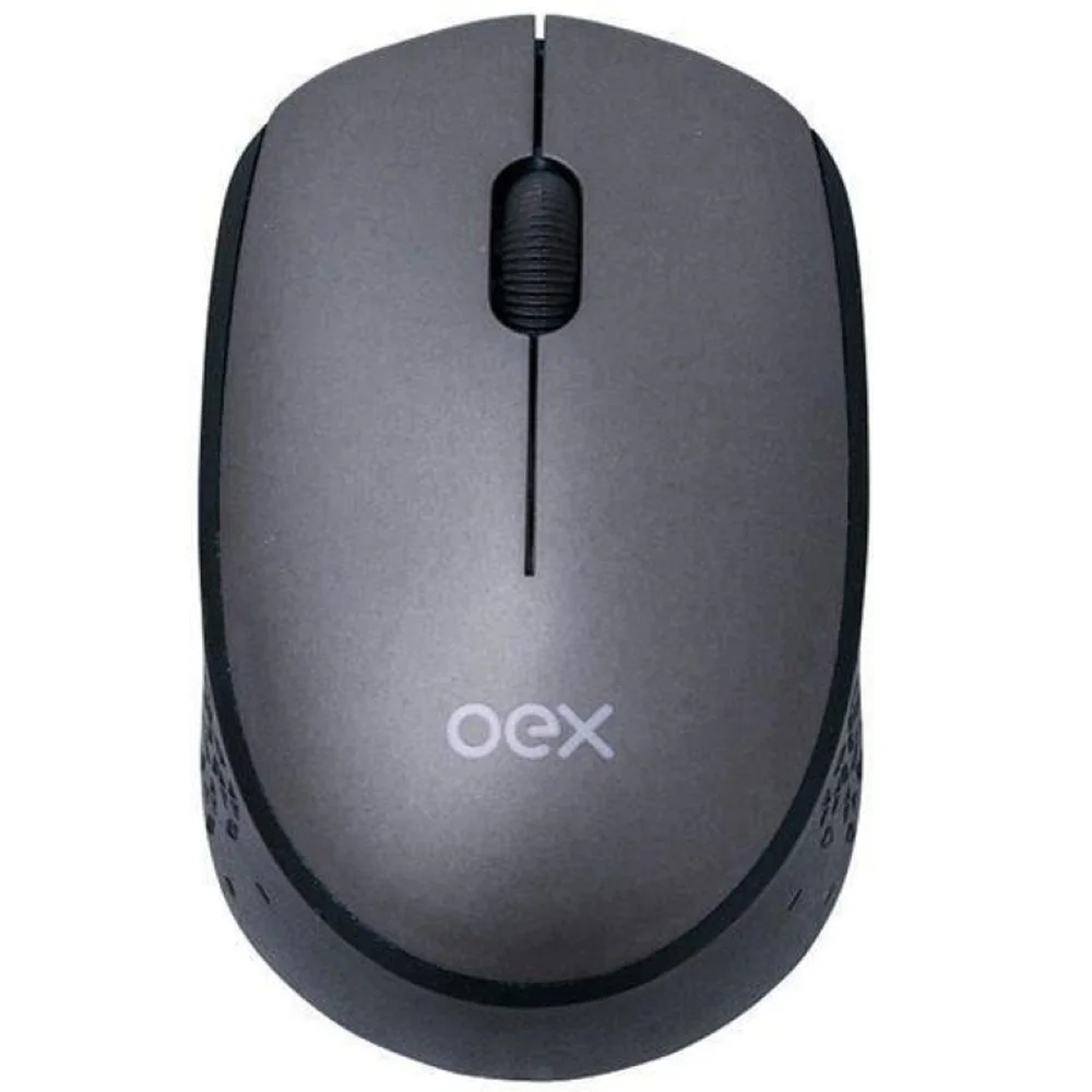 Mouse Óptico Sem Fio OEX Cozy Bluetooth e Wireless 1000 DPI Prata MS602