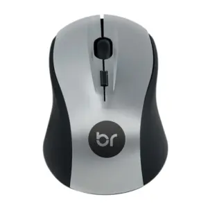 Mouse Sem Fio Bright Preto e Prata 205
