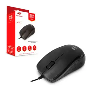 Mouse Com Fio C3Tech MS-26BK 1000 DPI USB Preto MS-26BK Mouse Com Fio C3Tech MS-26BK 1000 DPI USB Preto MS-26BK