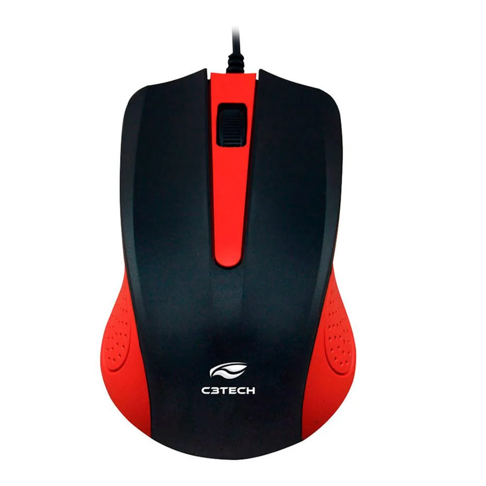 Mouse Com Fio C3Tech MS-20RD 1000 DPI USB Vermelho MS-20RD