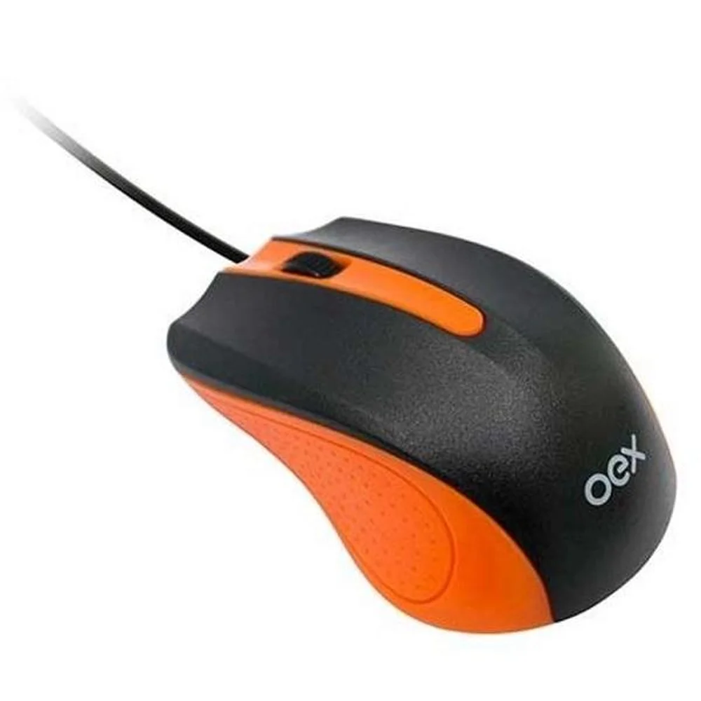 Mouse Com Fio OEX MS100 1000 DPI Laranja MS100