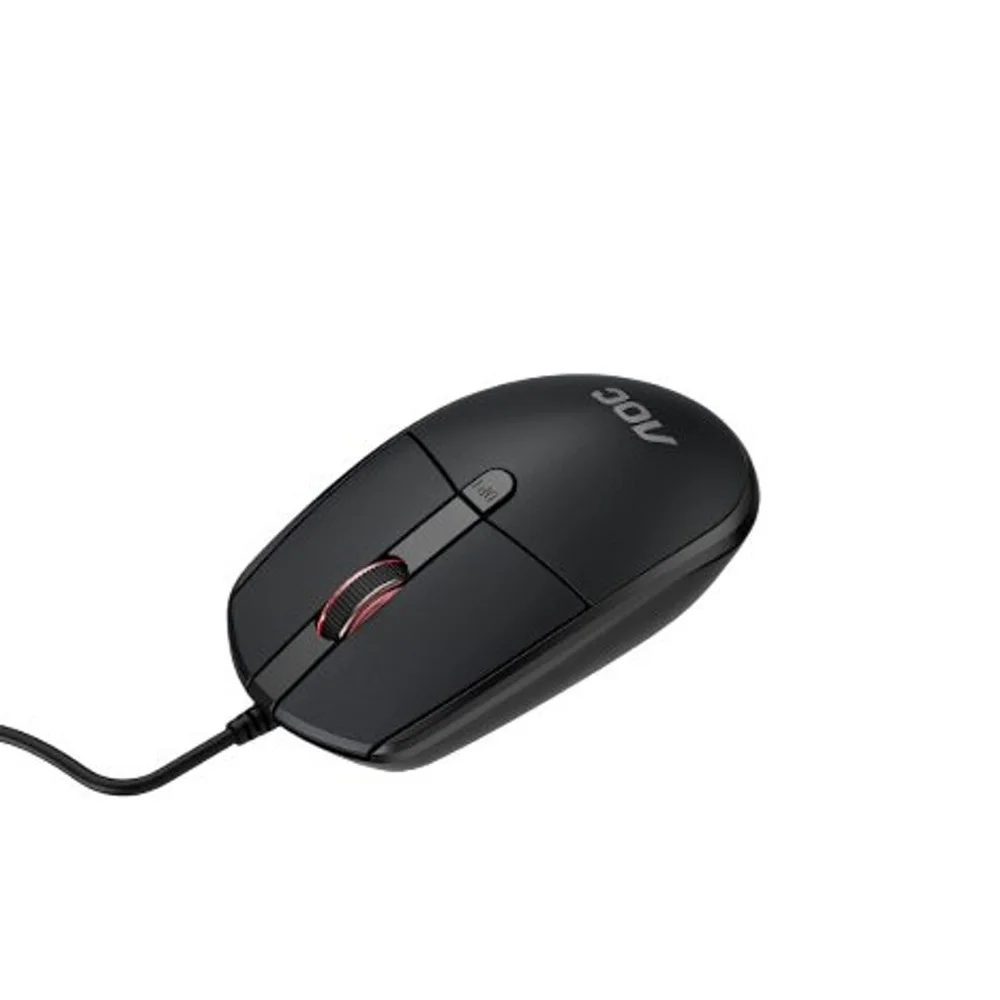 Mouse Com Fio AOC MS130 1000 DPI USB Plug and Play Preto MS130