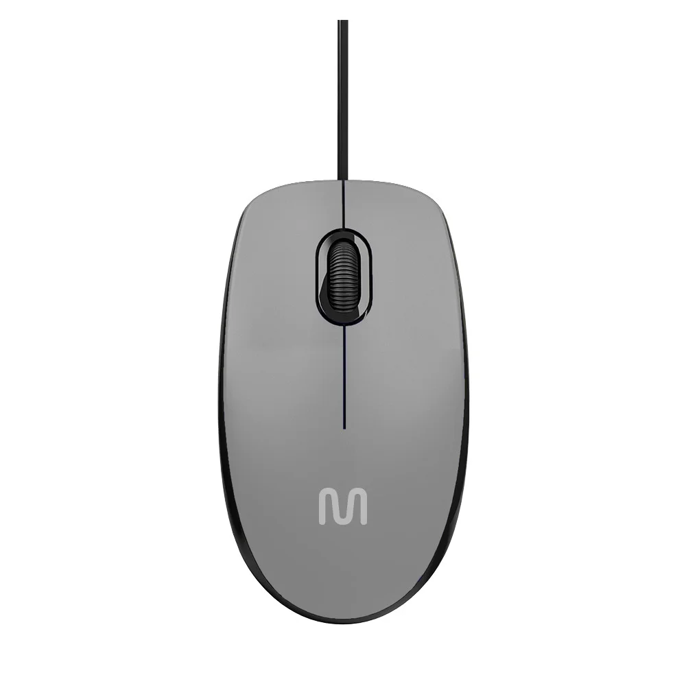 Mouse Com Fio Multi MF400 Clique Silencioso 1200 DPI 3 Botões Cinza MO387