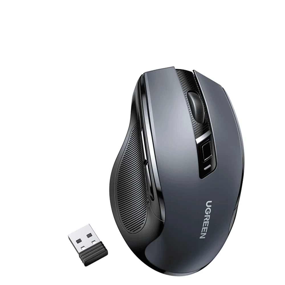 Mouse Ergonômico Sem Fio Ugreen Silencioso Preto