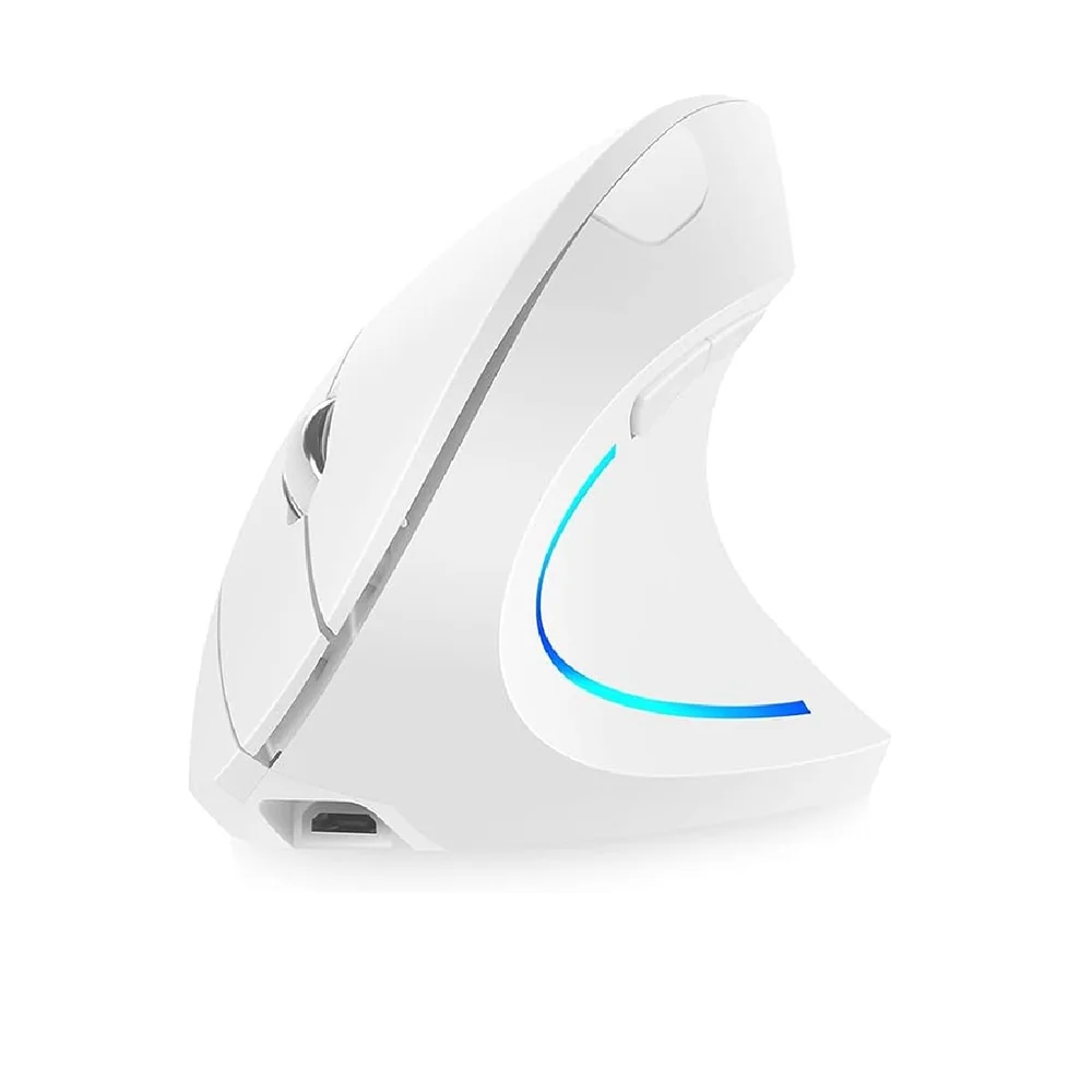 Mouse Ergonômico Trust Verto Vertical 1600 DPI 6 Botões Com Fio Branco T25133