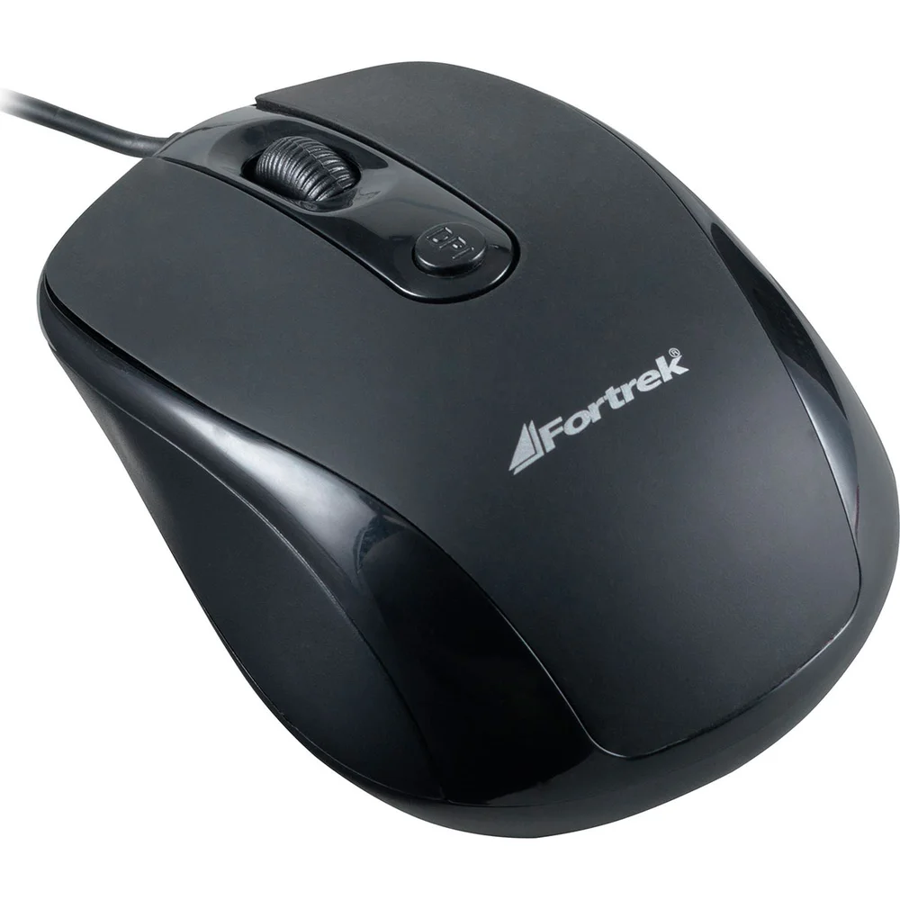 Mouse Óptico Fortrek OM-103BK 1600 DPI USB Preto OM-103BK