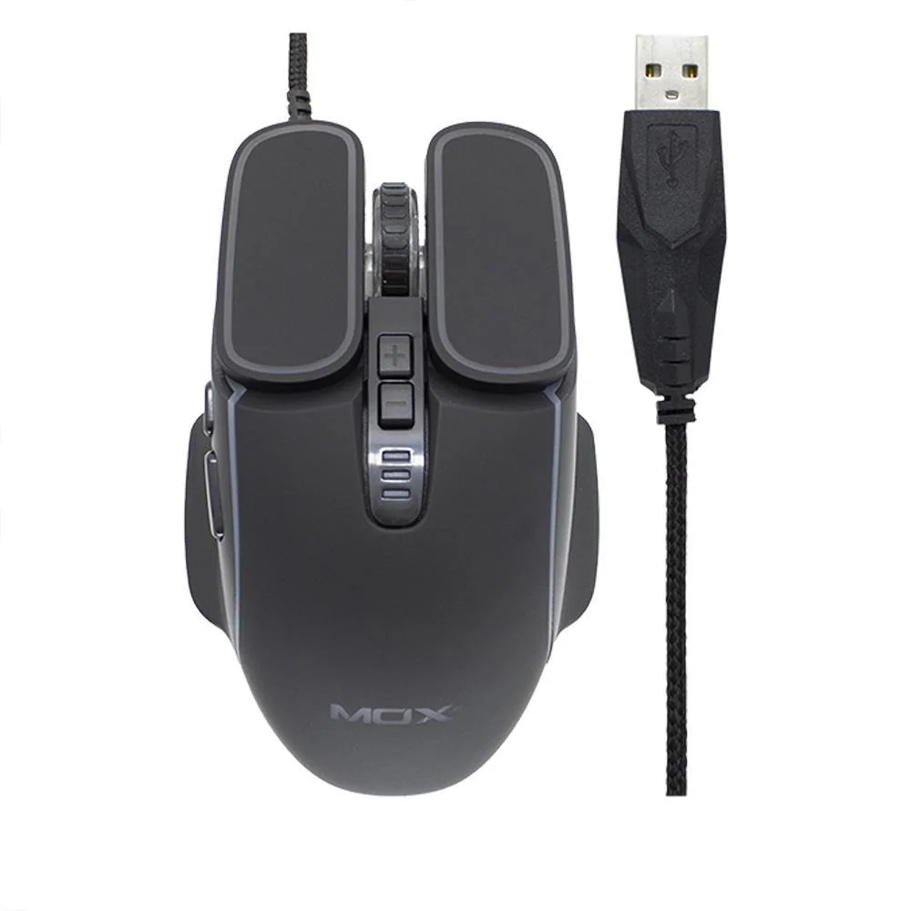 Mouse Gamer Com Fio Mox 7D 8000 DPI Iluminação RGB MO-ME200