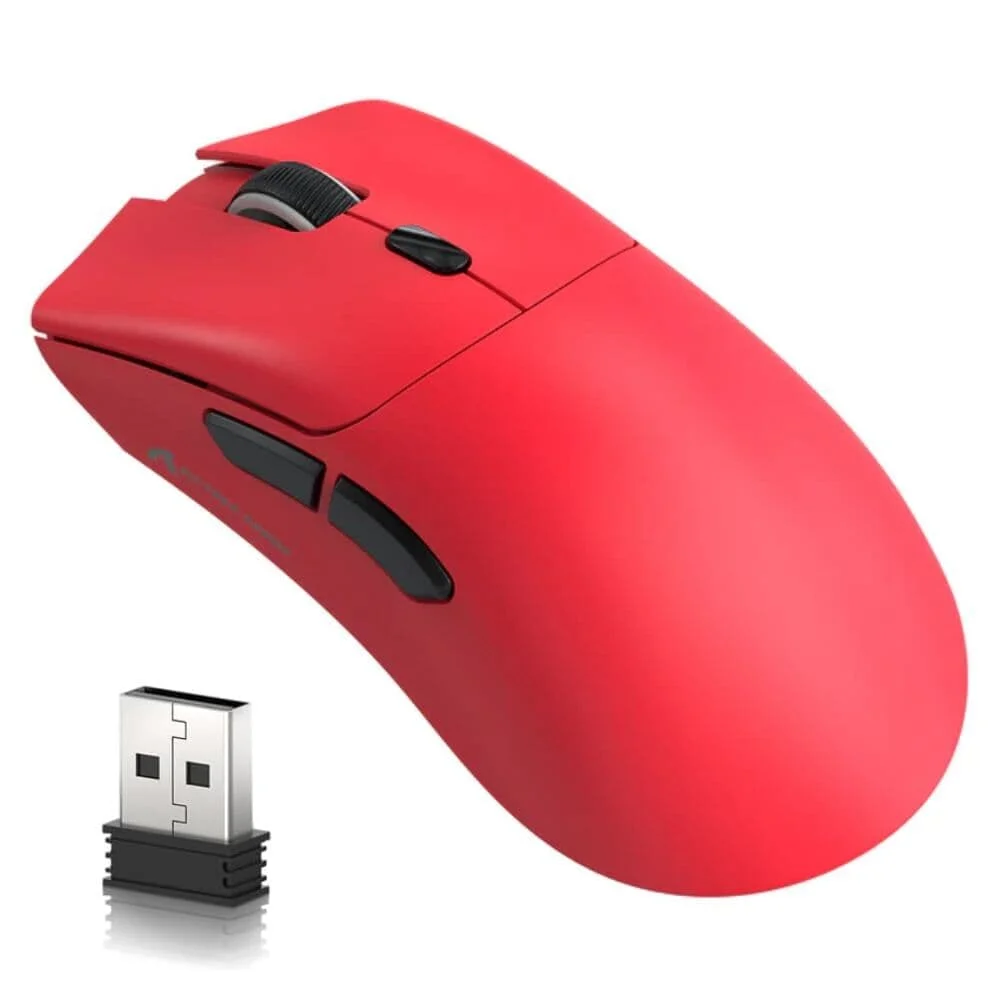 Mouse Gamer Bluetooth Attack Shark R1 18000 DPI Red