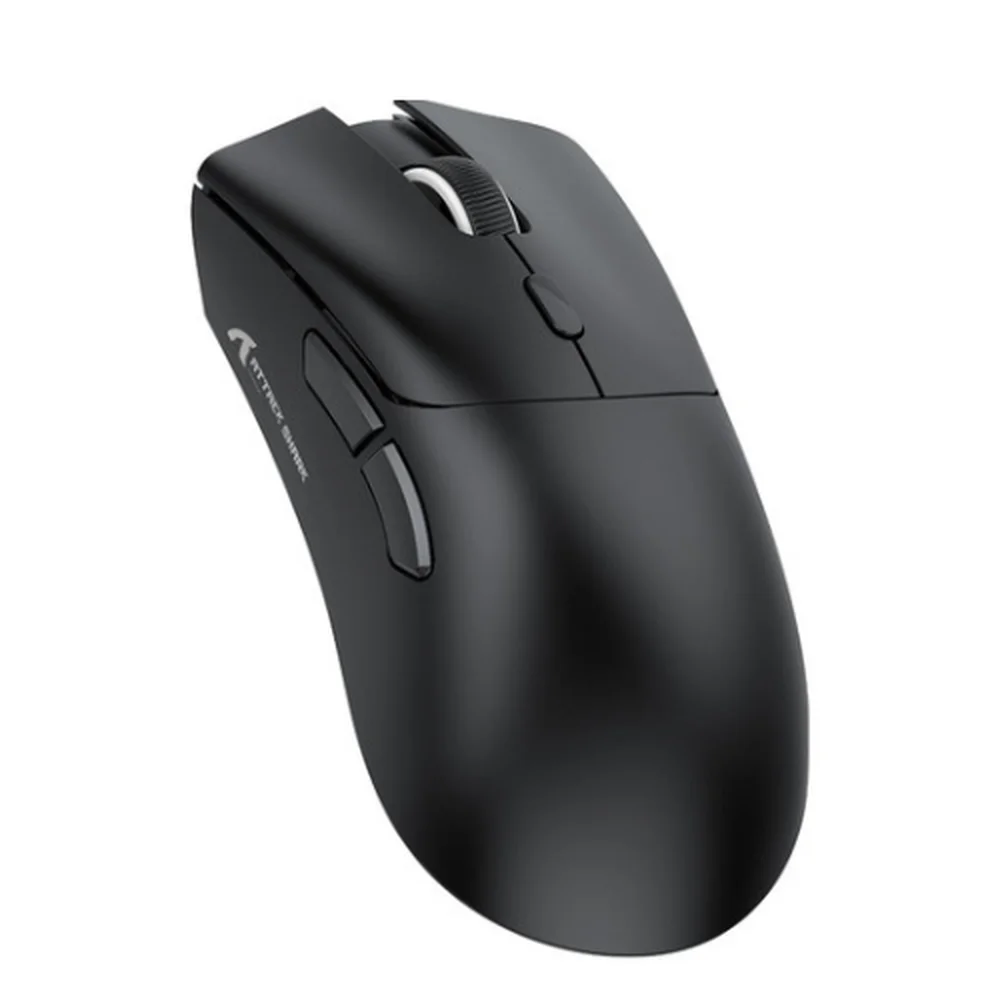 Mouse Gamer Sem Fio Attack Shark R1 Tri-Mode 18000 DPI Sensor PAW3311 1000Hz Preto