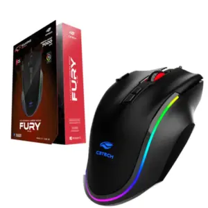 Mouse Gamer Com Fio C3Tech Fury 7000 DPI LED RGB MG-520BK Mouse Gamer Com Fio C3Tech Fury 7000 DPI LED RGB MG-520BK