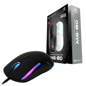 Mouse Gamer Com Fio C3Tech 3200 DPI RGB Preto MG-80BK Mouse Gamer Com Fio C3Tech 3200 DPI RGB Preto MG-80BK