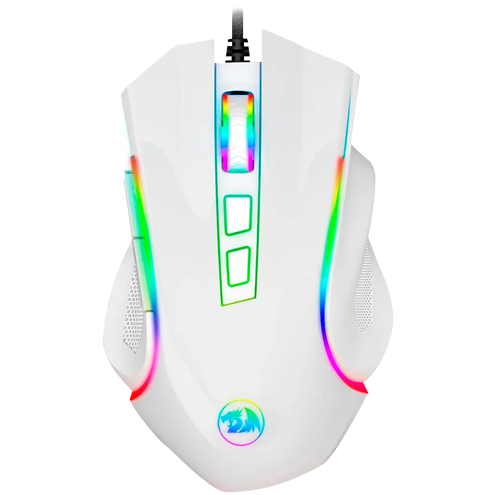 Mouse Gamer Redragon Griffin 7200 DPI 6 Botões RGB Branco M607W-RGB