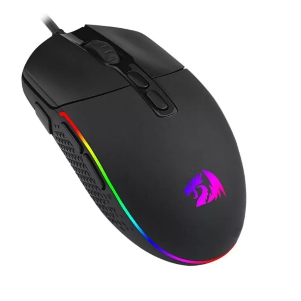 Mouse Gamer Com Fio Redragon Invader 10000 DPI RGB Preto M719-RGB