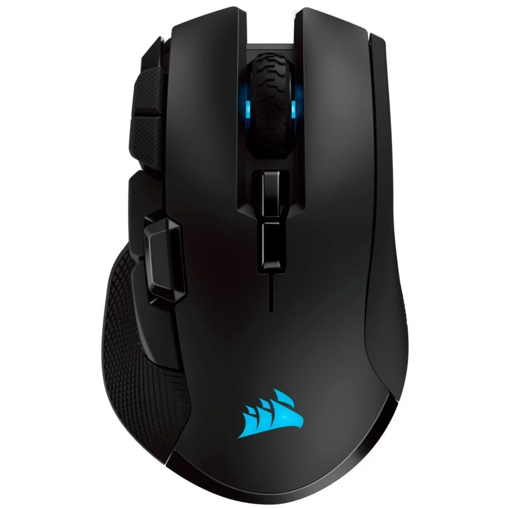 Mouse Gamer Sem Fio Corsair Ironclaw Wireless 18000 DPI 10 Botões RGB Preto CH-9317011-NA
