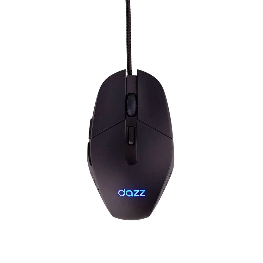 Mouse Gamer Com Fio Dazz GMO1001 3600 DPI Ajustável 6 Botões 125Hz LED Preto 62000179