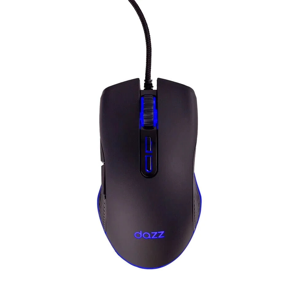 Mouse Gamer Com Fio Dazz GMO2001 7200 DPI Ajustável 7 Botões 500Hz RGB Preto 62000182