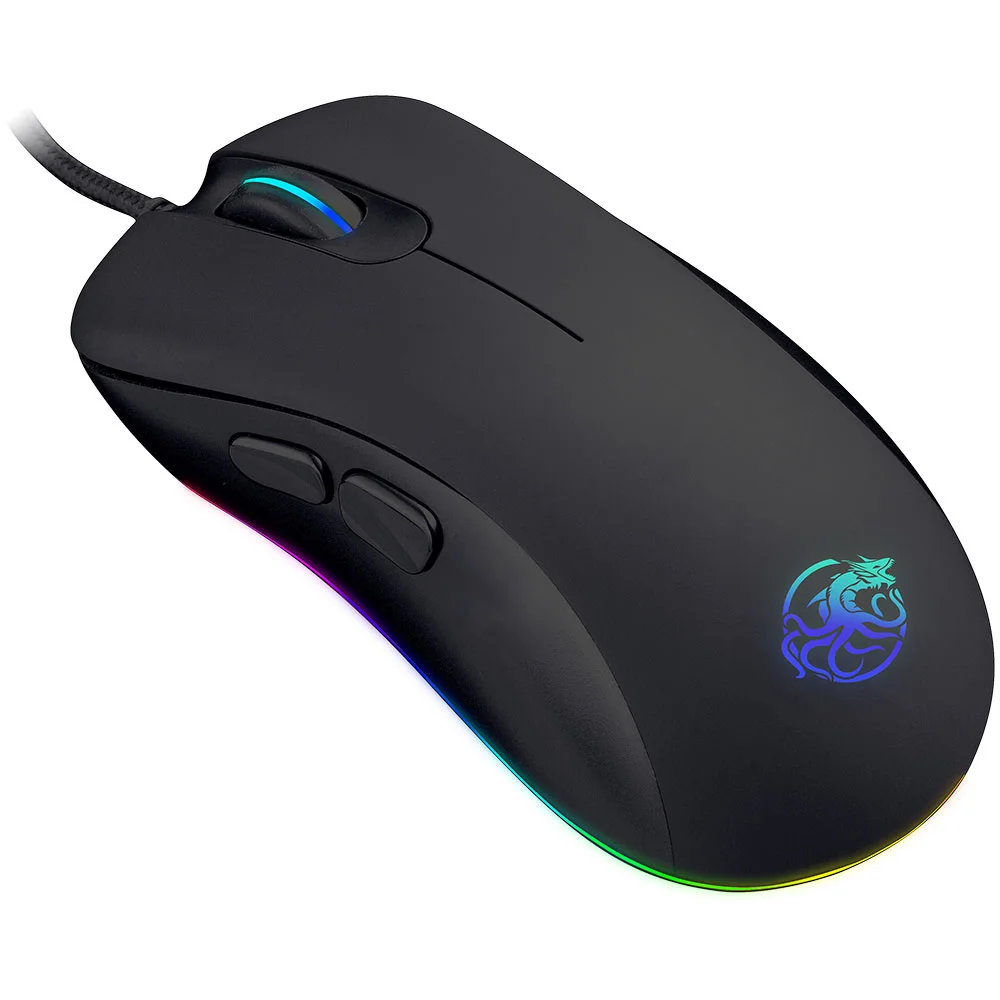 Mouse Gamer Com Fio Draxen DN60 5000 DPI RGB Sensor PMW3325 Preto