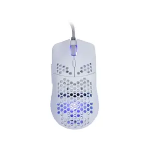 Mouse Gamer Com Fio OEX Dyon Ultra Leve 7 Botões RGB Branco MS322