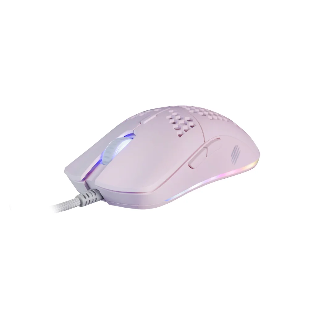 Mouse Gamer Com Fio Dyon-X 6200 DPI RGB Rosa MS322S