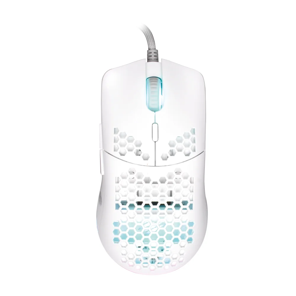 Mouse Gamer Com Fio Dyon-X 6200 DPI RGB Macro Branco MS322S