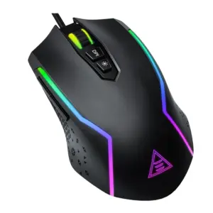 Mouse Gamer Com Fio Eksa EM100 8000 DPI 7 Botões RGB Preto Mouse Gamer Com Fio Eksa EM100 8000 DPI 7 Botões RGB Preto