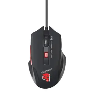 Mouse Gamer Com Fio ELG Nightmare 4000 DPI 6 Botões LED 7 Cores Preto Mouse Gamer Com Fio ELG Nightmare 4000 DPI 6 Botões LED 7 Cores Preto