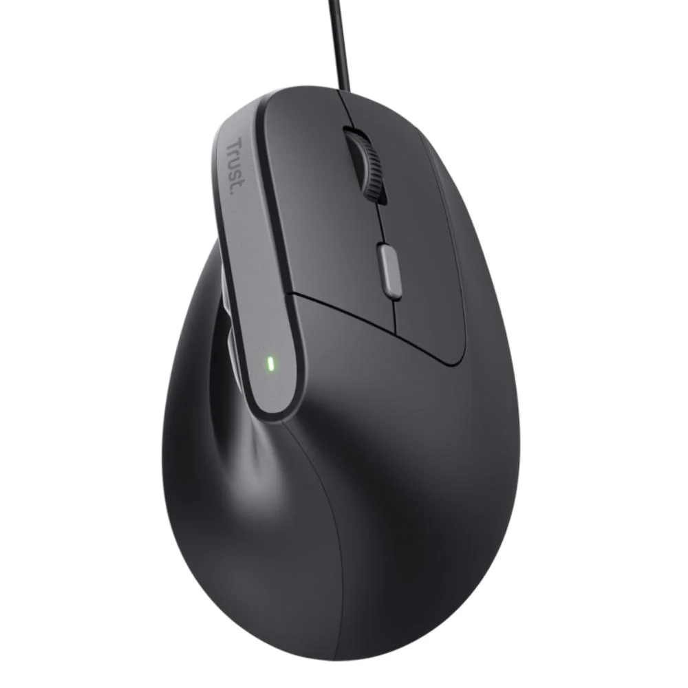 Mouse Gamer Com Fio Trust Bayo II 2400 DPI 6 Botões Ergonômico Preto