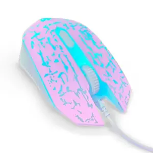 Mouse Gamer Com Fio Evolut Iluminação RGB Rosa Mouse Gamer Com Fio Evolut Iluminação RGB Rosa
