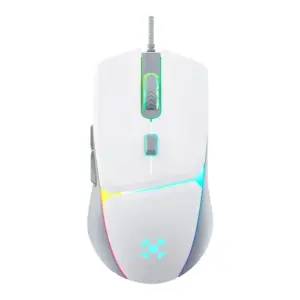 Mouse Gamer Com Fio Fortrek Crusader 12800 DPI Branco 83910 Mouse Gamer Com Fio Fortrek Crusader 12800 DPI Branco 83910