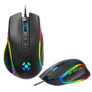Mouse Gamer Com Fio Fortrek Cruiser New Edition 12000 DPI 7 Botões Macro LED RGB Rainbow Ergonômico Mouse Gamer Com Fio Fortrek Cruiser New Edition 12000 DPI 7 Botões Macro LED RGB Rainbow Ergonômico